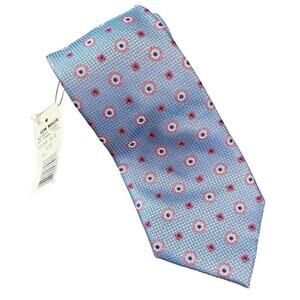 Forsyth Mens Blue Pink 100% Silk Hand Sewn Necktie Neck Tie Textured NWT Career